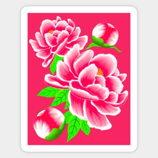 Prosperous Peony Sticker